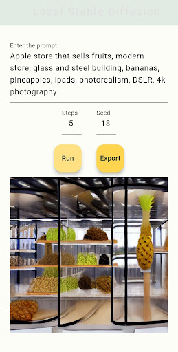 Android application Local Stable Diffusion screenshort
