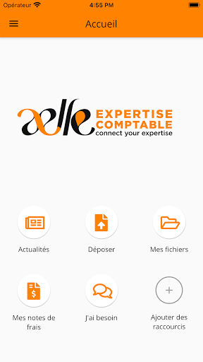 Android application Axelle-connect screenshort