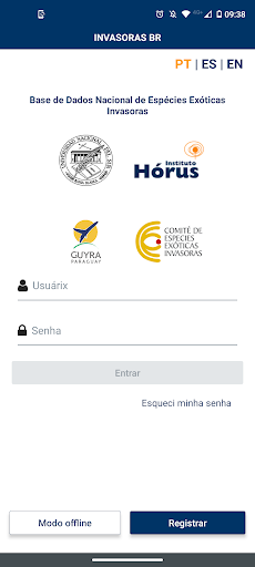 Android application Invasoras BR screenshort