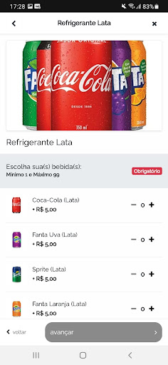 Android application Mineirão Bar screenshort