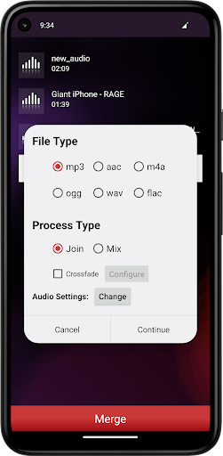 Screenshot of MP3 Cutter and Audio Merger