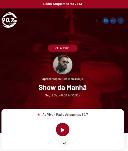 Radio Ariquemes 90,7 FM Screen 2