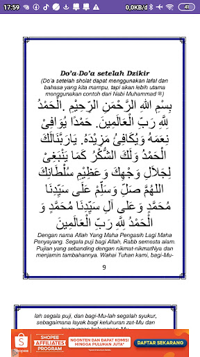 Dzikir and Doa Setelah Sholat