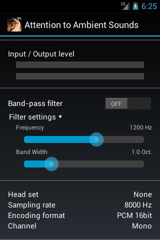 Attention to Ambient Sounds Screen 2