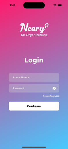 Android application Neary Organization screenshort
