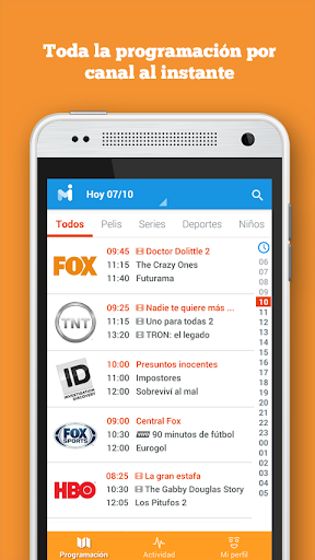 Android application mi.tv - Programación de TV screenshort
