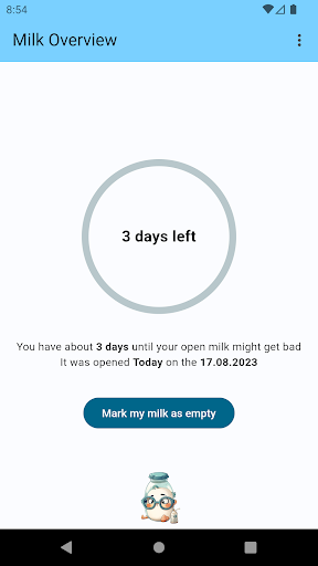 Android application Save the milk! screenshort