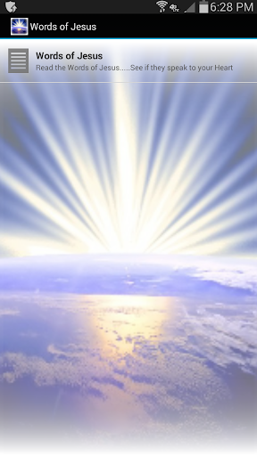 Android application Words of Jesus screenshort