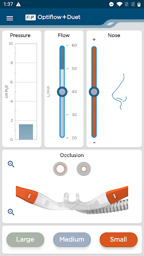 F&P Optiflow Duet Screen 2