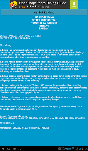 Undang-Undang Pangan Screen 3