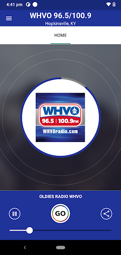 Android application WHVO 96.5 FM screenshort