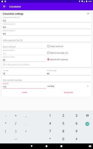 Retirement calculator 5