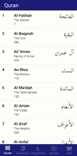 Android application Quran & Prayertimes screenshort
