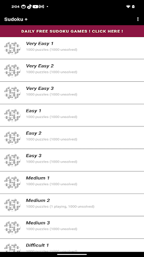 Sudoku Games Screen 3
