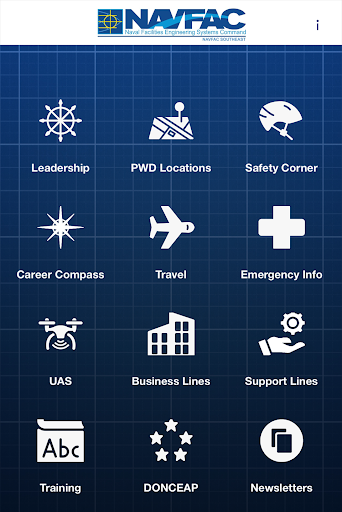 Android application NAVFAC Southeast screenshort