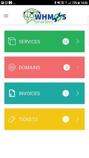 WHMCS CLIENT APP Screen 2