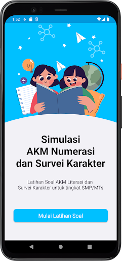 Android application Latihan Soal AKM Literasi SMP screenshort