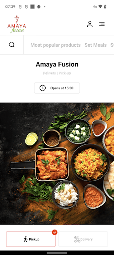Android application Amaya Fusion Rathfarnham screenshort