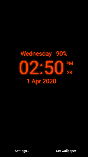 Android application Digital Clock Live Wallpaper screenshort