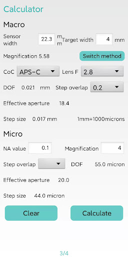 WeMacro rail control Screen 2