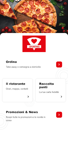 Android application Pizzeria Spuntino screenshort