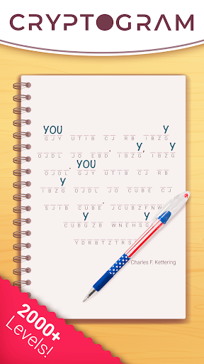 Cryptogram - Word Brain Puzzle screenshot 1