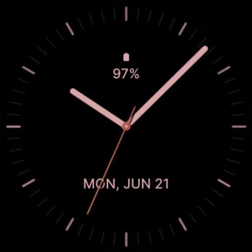 Rose Gold Minimal Watch Face Logo