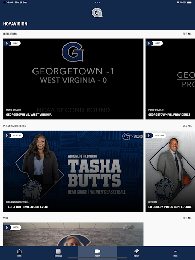 Screenshot of Georgetown Hoyas
