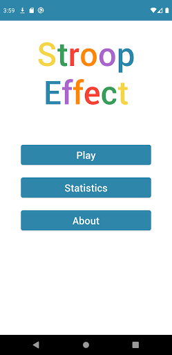 Android application Stroop Effect screenshort