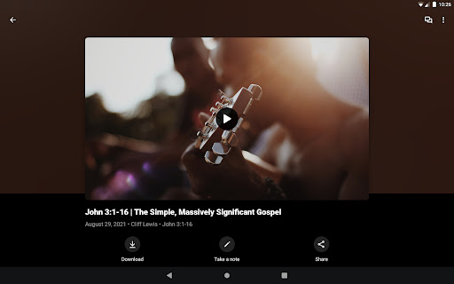 Screenshot of CBC APP