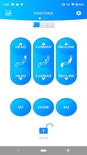 Android application SmartSofa-Bluetooth screenshort