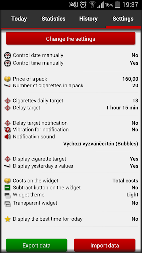 Cigarette Control and Counter