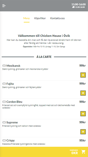 Android application Chicken House Övik screenshort