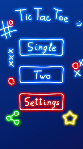 Android application Tic Tac Toe Glow screenshort