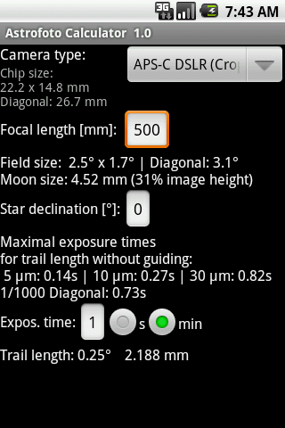 Astrophoto Calculator - 1.0.3 - (Android)