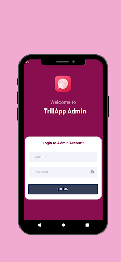 Android application TrillApp Admin screenshort