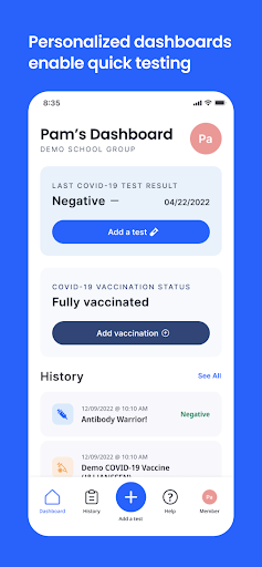 Primary Health Pass Screen 2