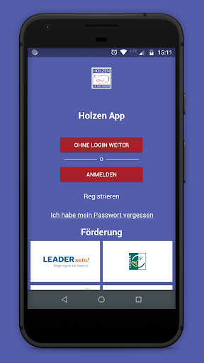 Holzen App Screen 2