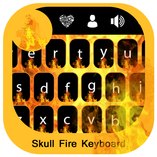 Skull Fire Keyboard  Icon