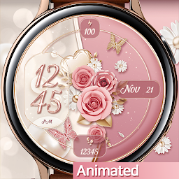 「Pink Rose Curve_Watchface」のアイコン画像