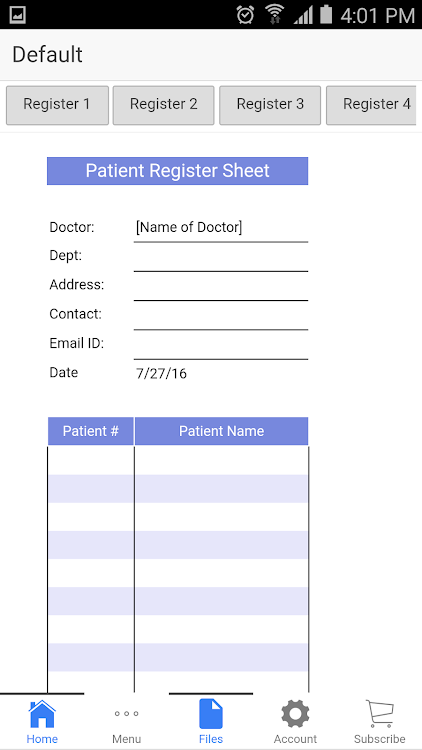Patient Register - 0.0.1 - (Android)