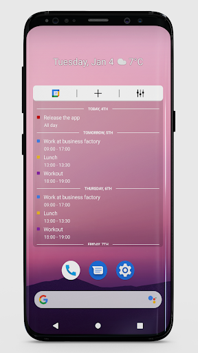 MinimalistCalendarWidget Lite Screen 2