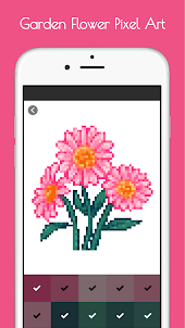 Garden Flower Pixel Coloring