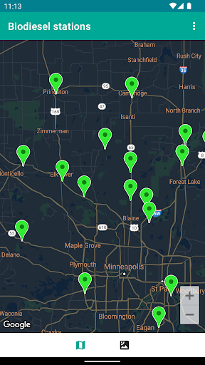 Android application Biodiesel Stations USA screenshort