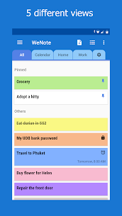 WeNote Premium Apk- Color Notes, To-do, Reminders & Calendar 6