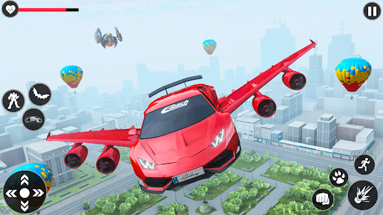 Sky Battle Flying Car Robot 3D