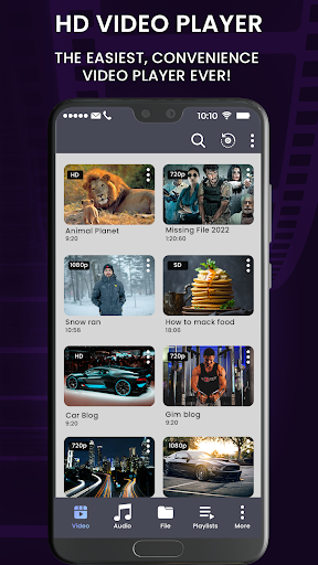 HD Video Player Screen 2