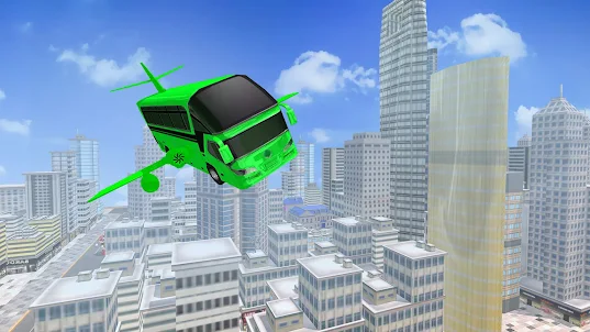 Aero Bus Robot Flying Game