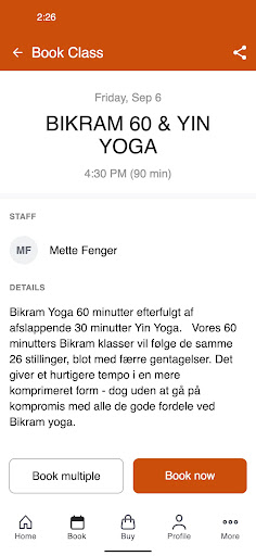 Hot Yoga Hellerup Screen 3