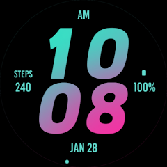 Tosca Pink Bold Watch Face